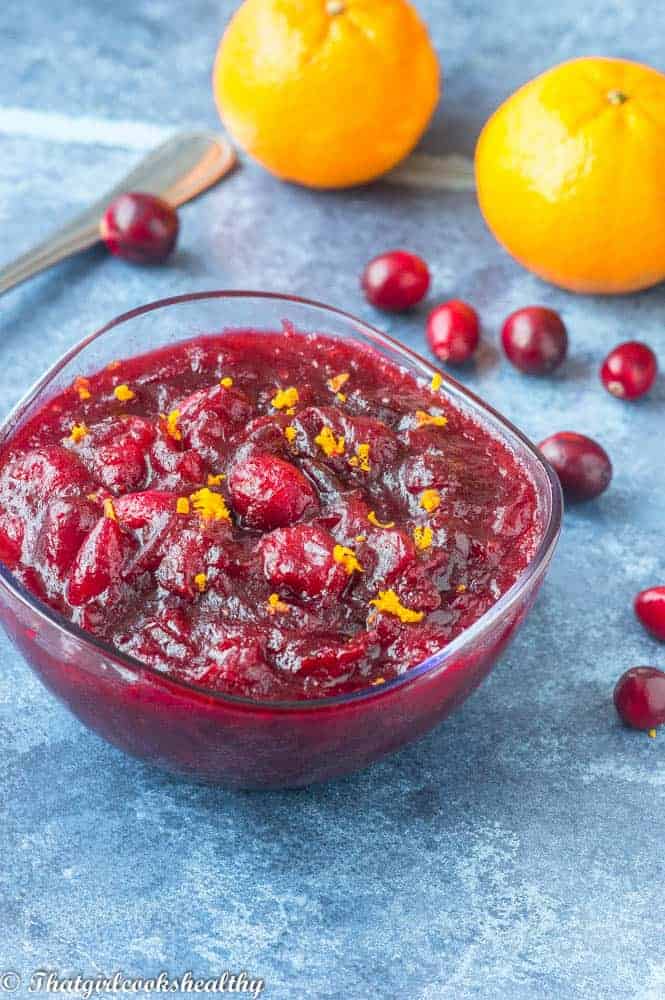 Cranberry-Orange Relish with Fresh Ginger and Cinnamon