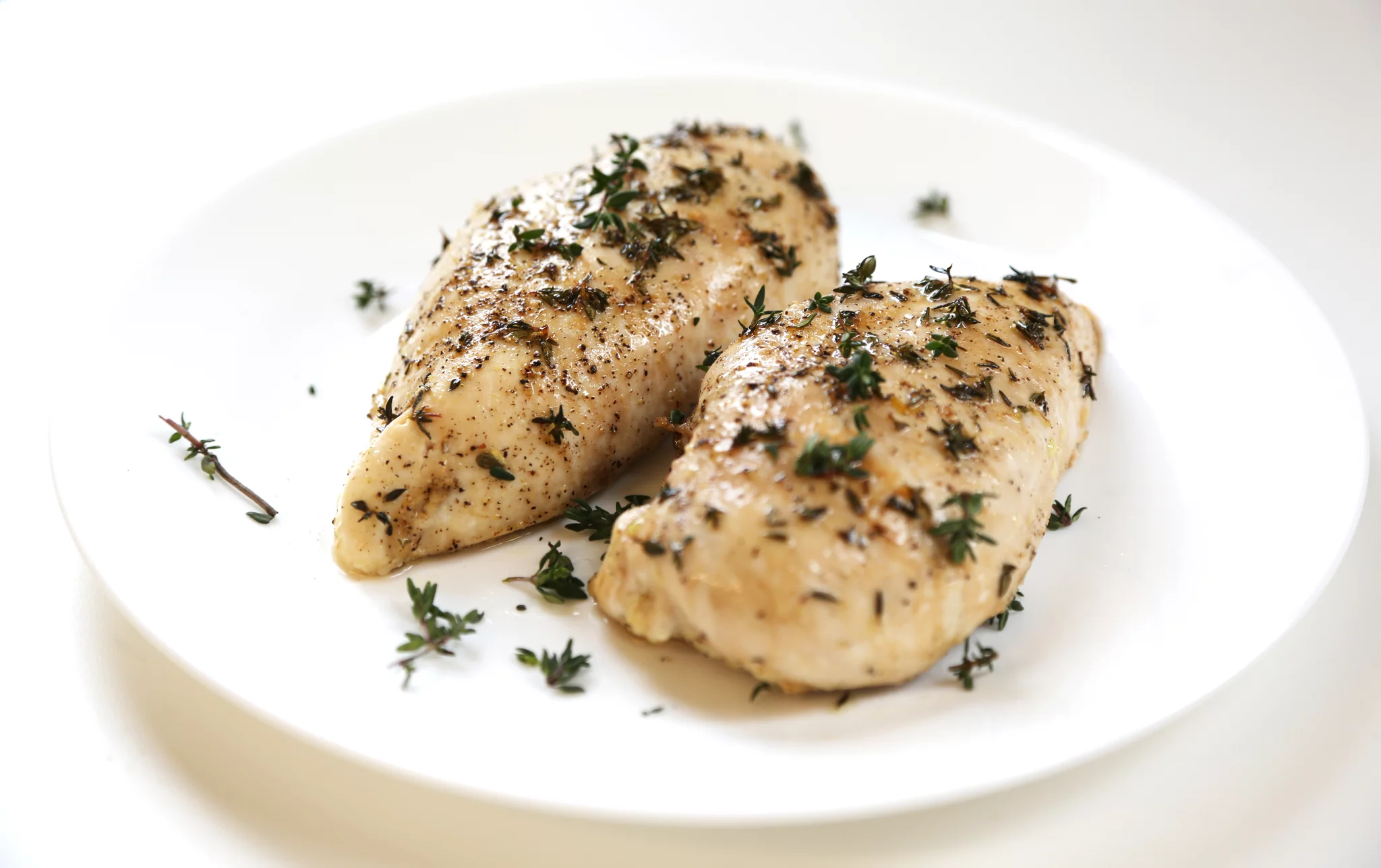 Baked Lemon-Thyme Chicken with Roasted Garlic