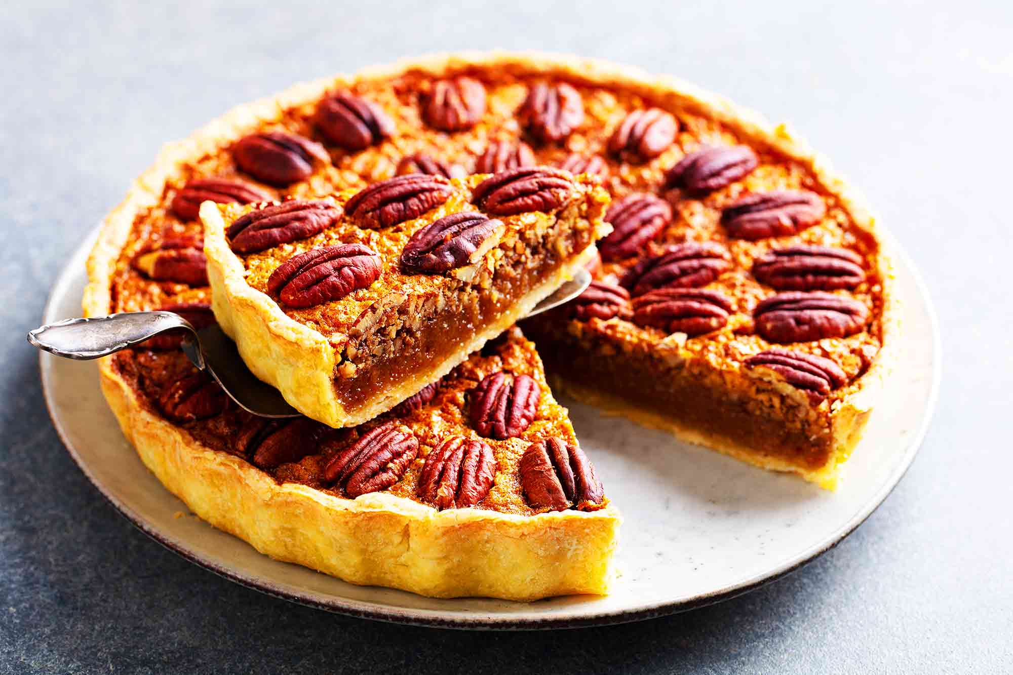 Classic Pumpkin and Pecan Pie with Spiced Whipped Cream