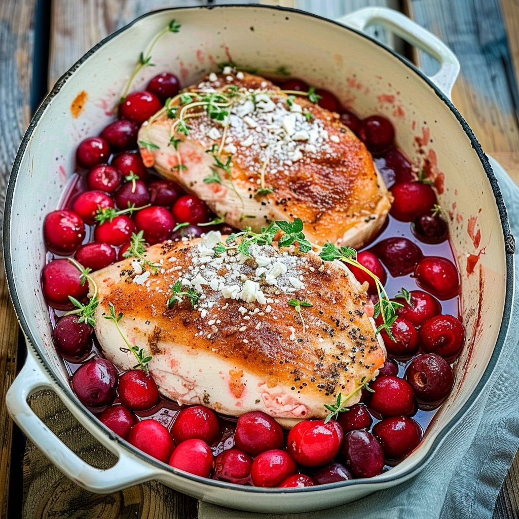 Pan-Seared Turkey Breast with Cranberry Sage Reduction