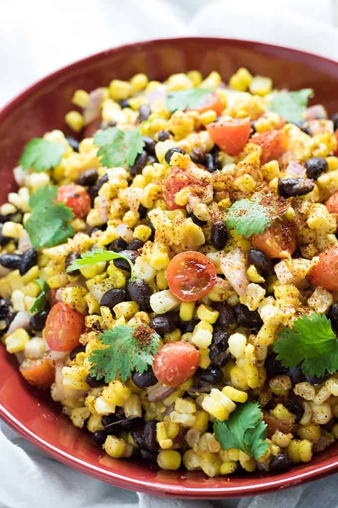 Stovetop Mexican Instant Black Bean and Corn Salad