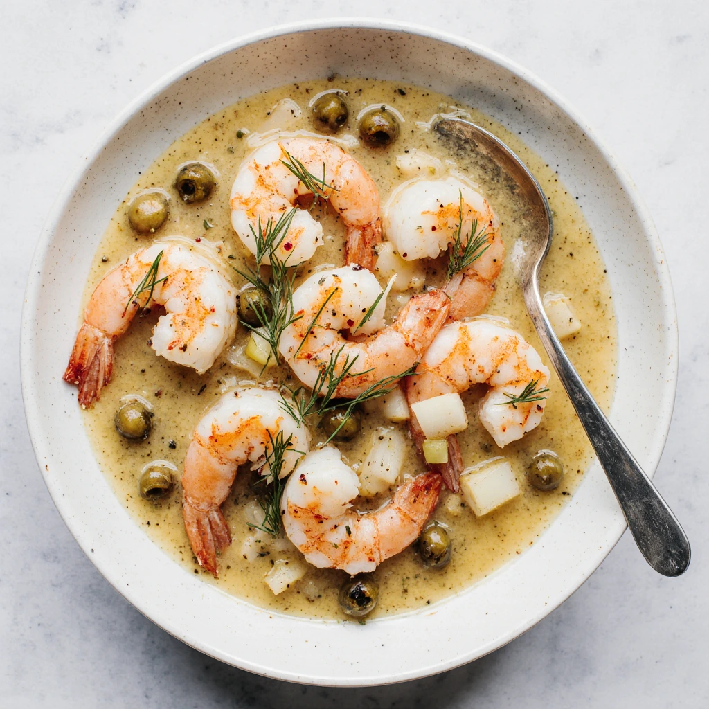 Sautéed Shrimp with Garlic, Lemon, and Capers