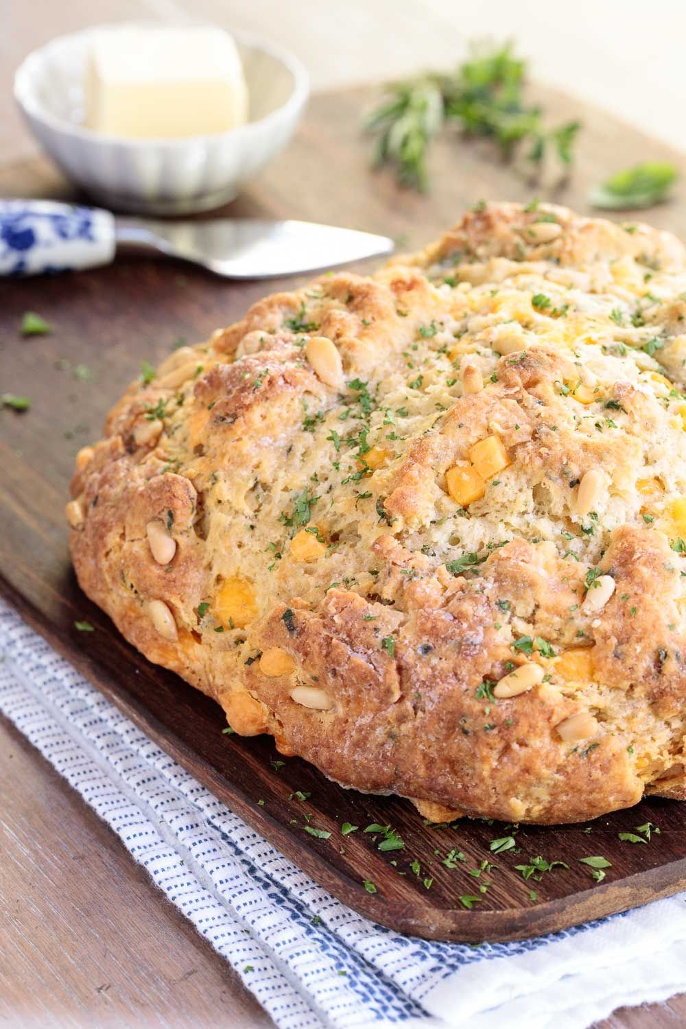 Herbed Irish Soda Bread with Sunflower Seeds