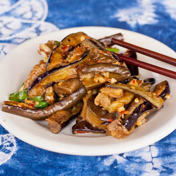Sautéed Chinese Eggplant with Garlic and Chili