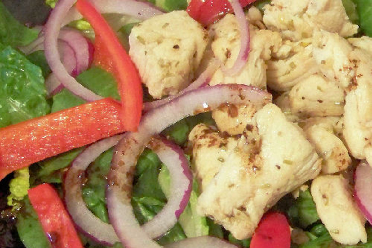 Sautéed Chicken with Toasted Walnut and Spinach Salad