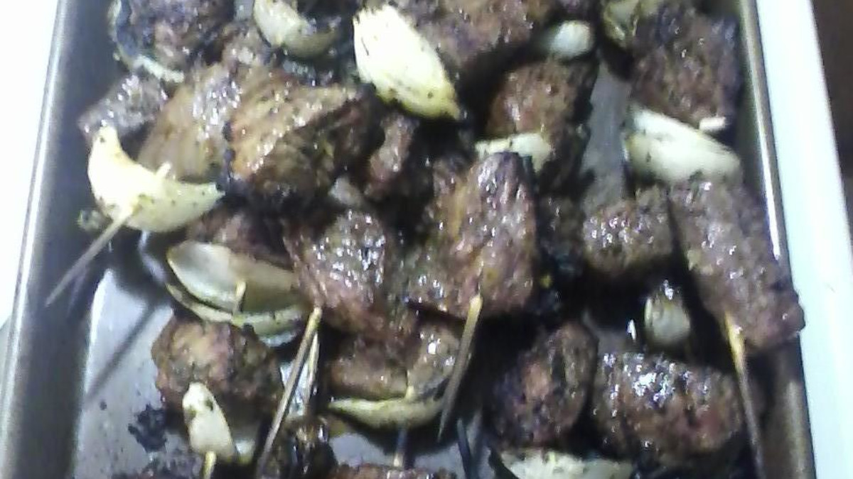 Honey-Glazed Ethiopian-Inspired Coffee Rubbed Beef Skewers