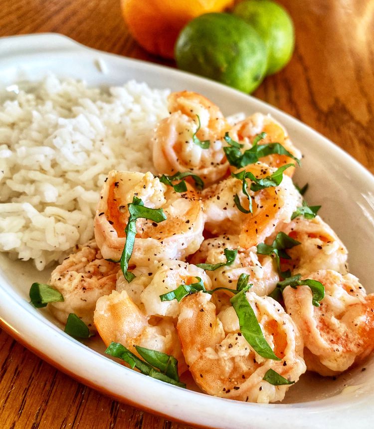 Shrimp with Puerto Rican Mojo Sauce