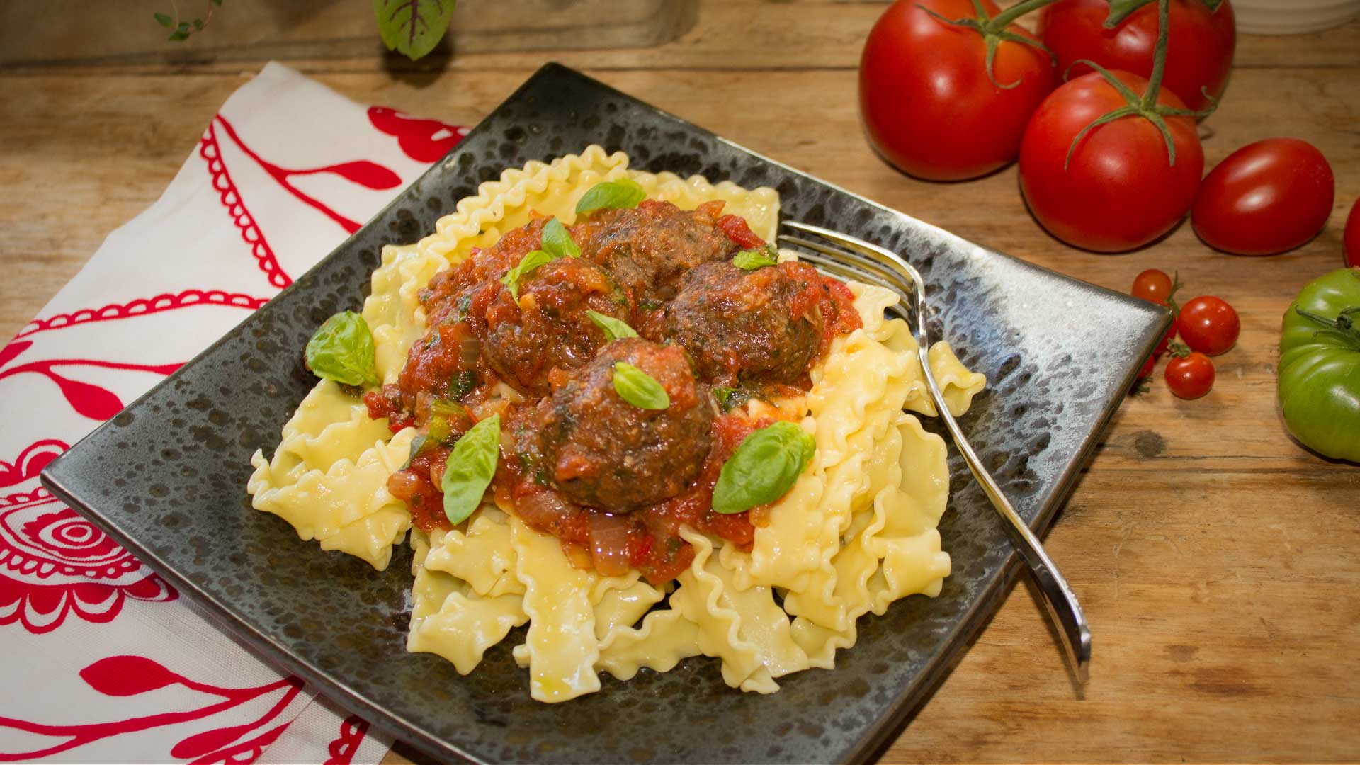 General Spiced Beef Meatballs in Tomato Sauce