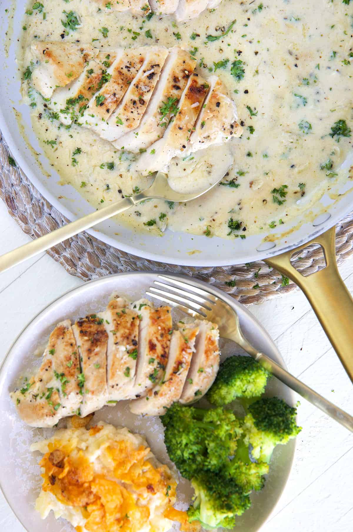 Pan-Seared Chicken Breast with Herb Sauce
