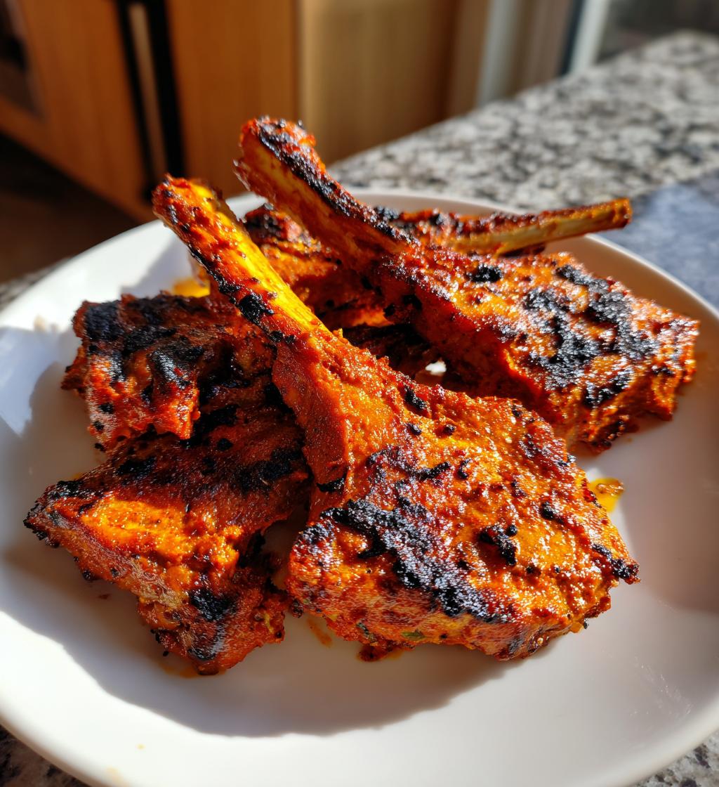 Tandoori-Spiced Lamb Chops with Mint Raita