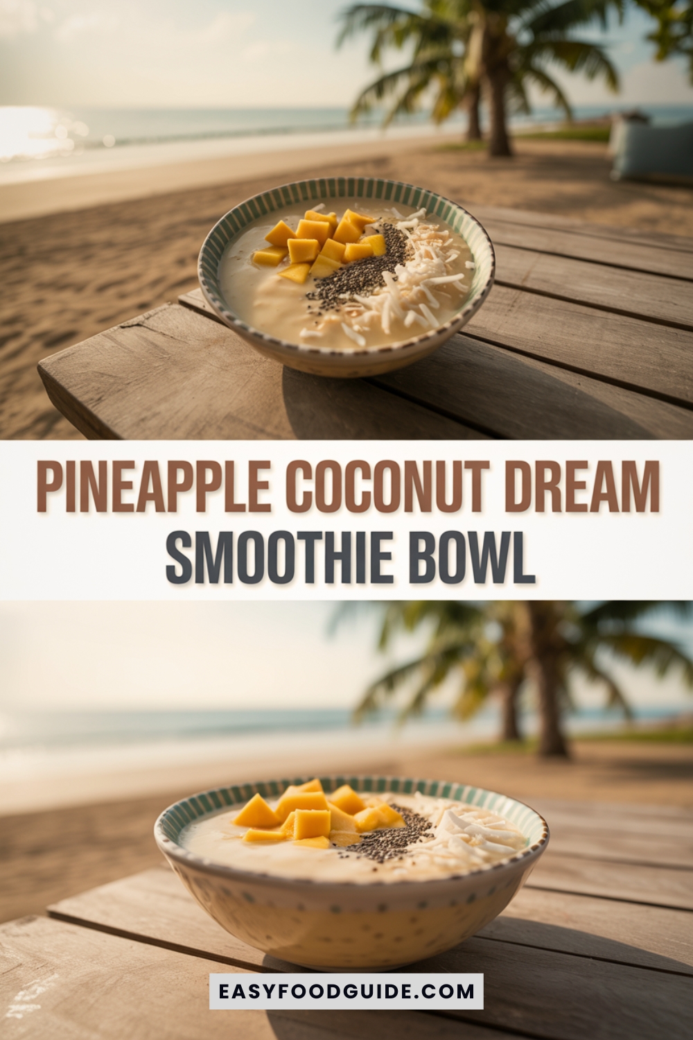 HDPE Adirondack-Inspired Pineapple Coconut Smoothie Bowl