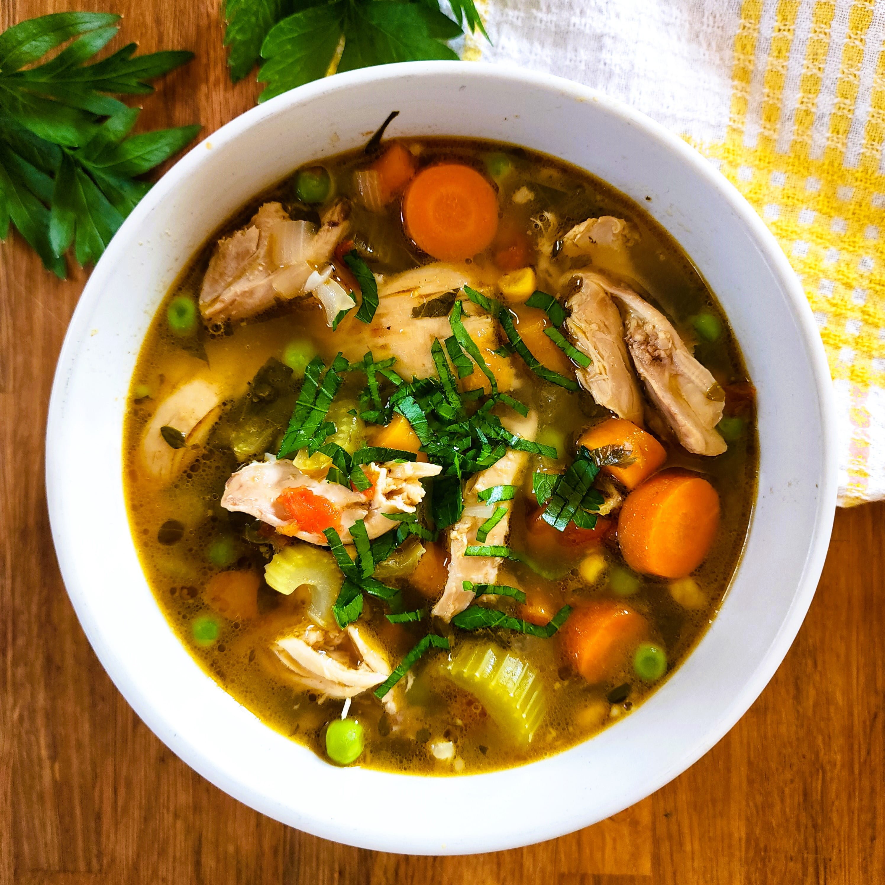 Autoimmune-Friendly Chicken and Vegetable Soup with Root Vegetables