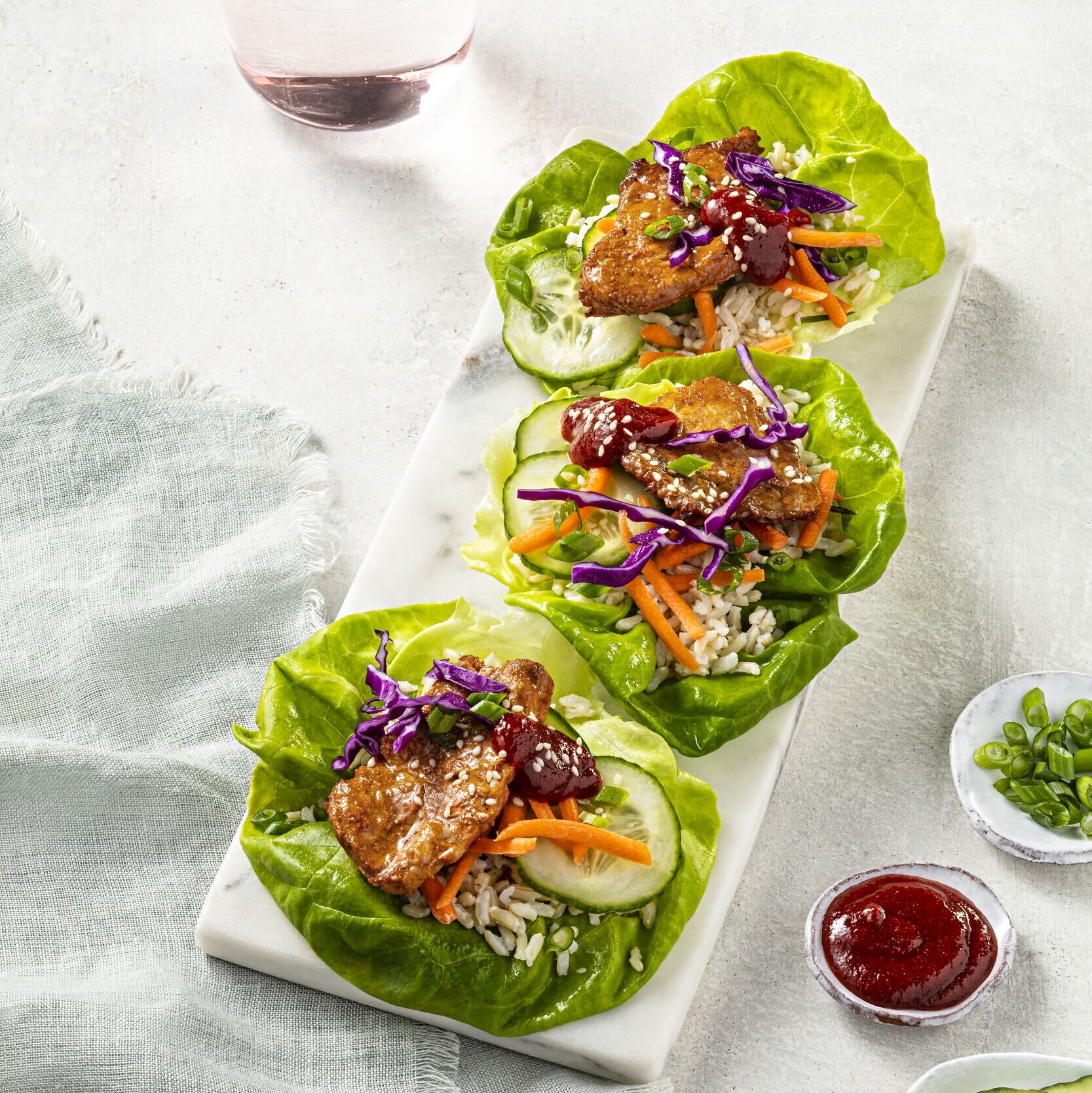 High-Heat Korean BBQ Pork Lettuce Wraps