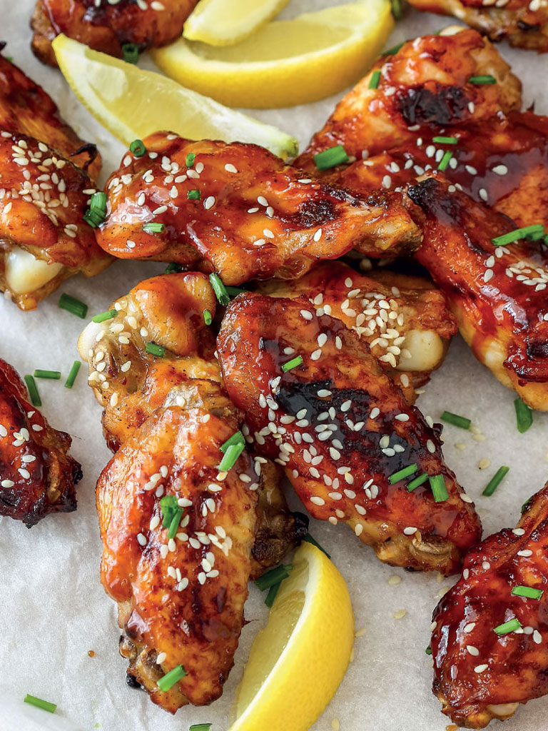 Soy-Ginger Marinated Korean Chicken Wings with Honey Glaze