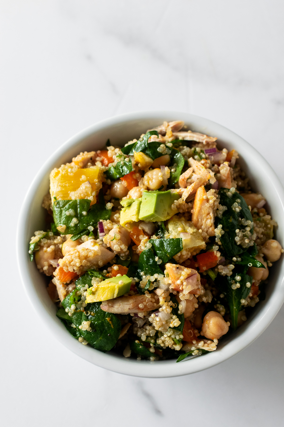 Edible Flower Quinoa Salad with Citrus Vinaigrette