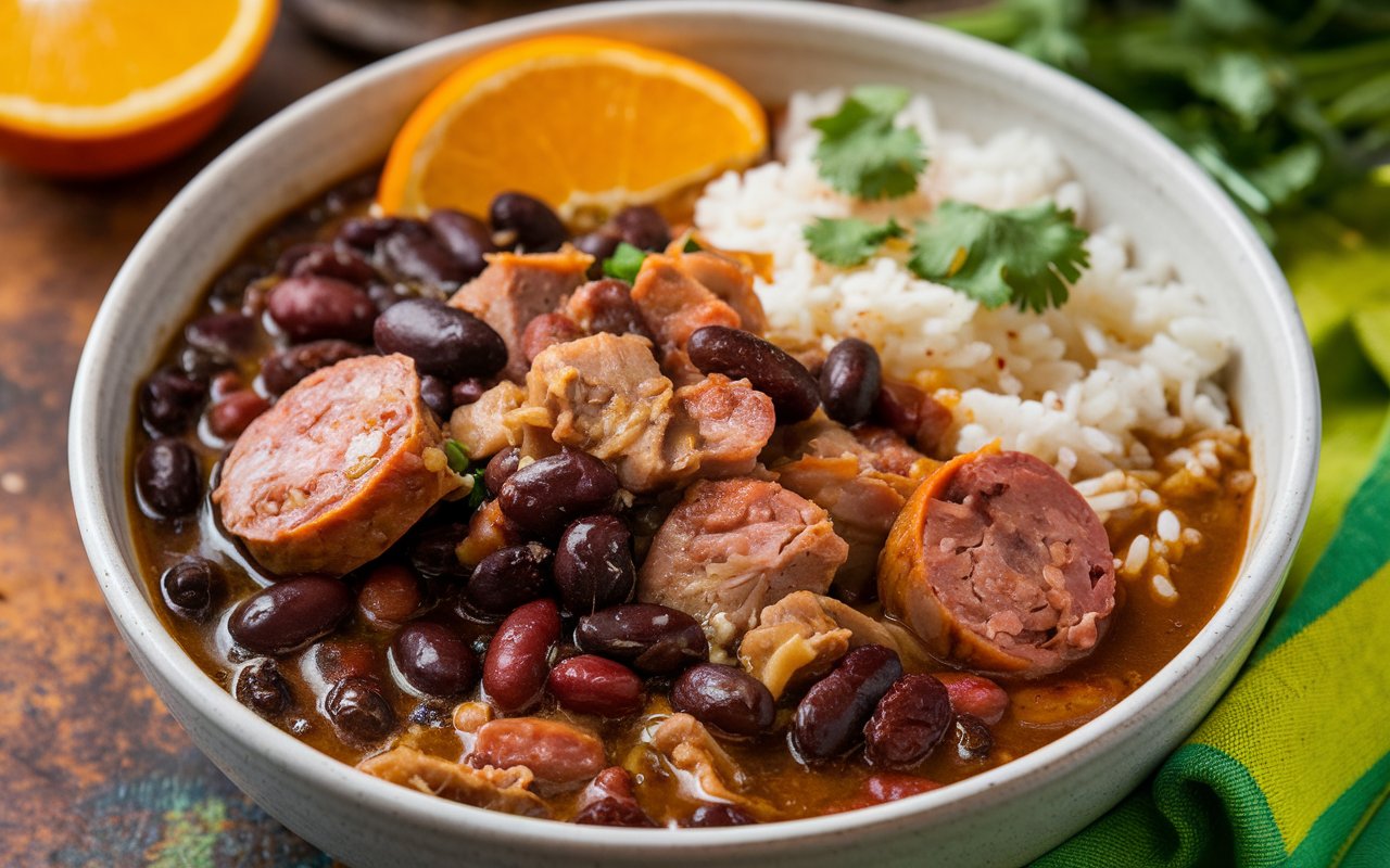Feijoada-Inspired Black Bean Stew with Smoked Pork