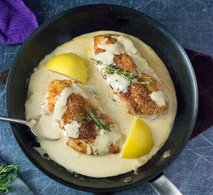 Pan-Seared Chicken Breast with Gluten-Free Herb Sauce