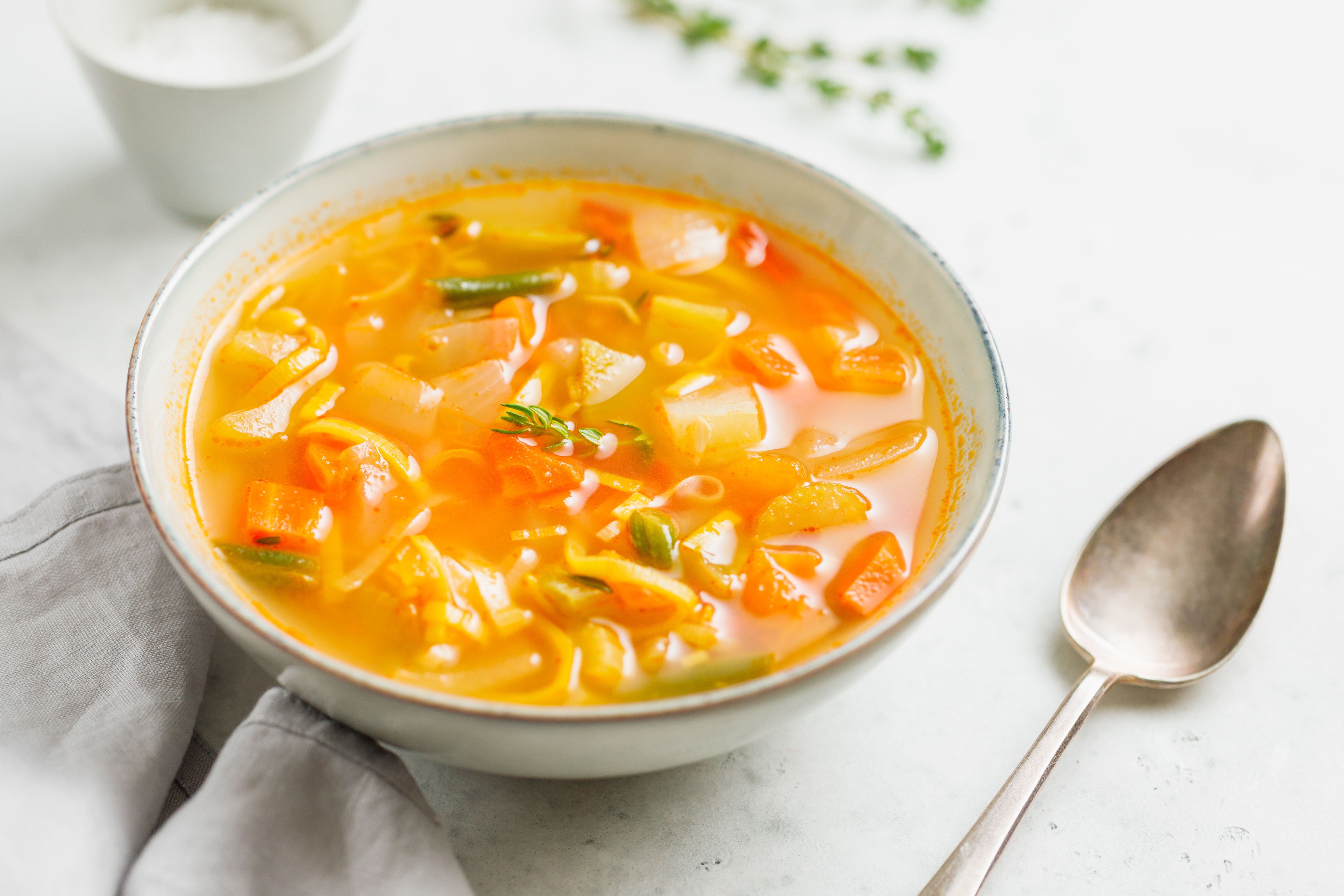 Bone Broth-Based Vegetable Soup