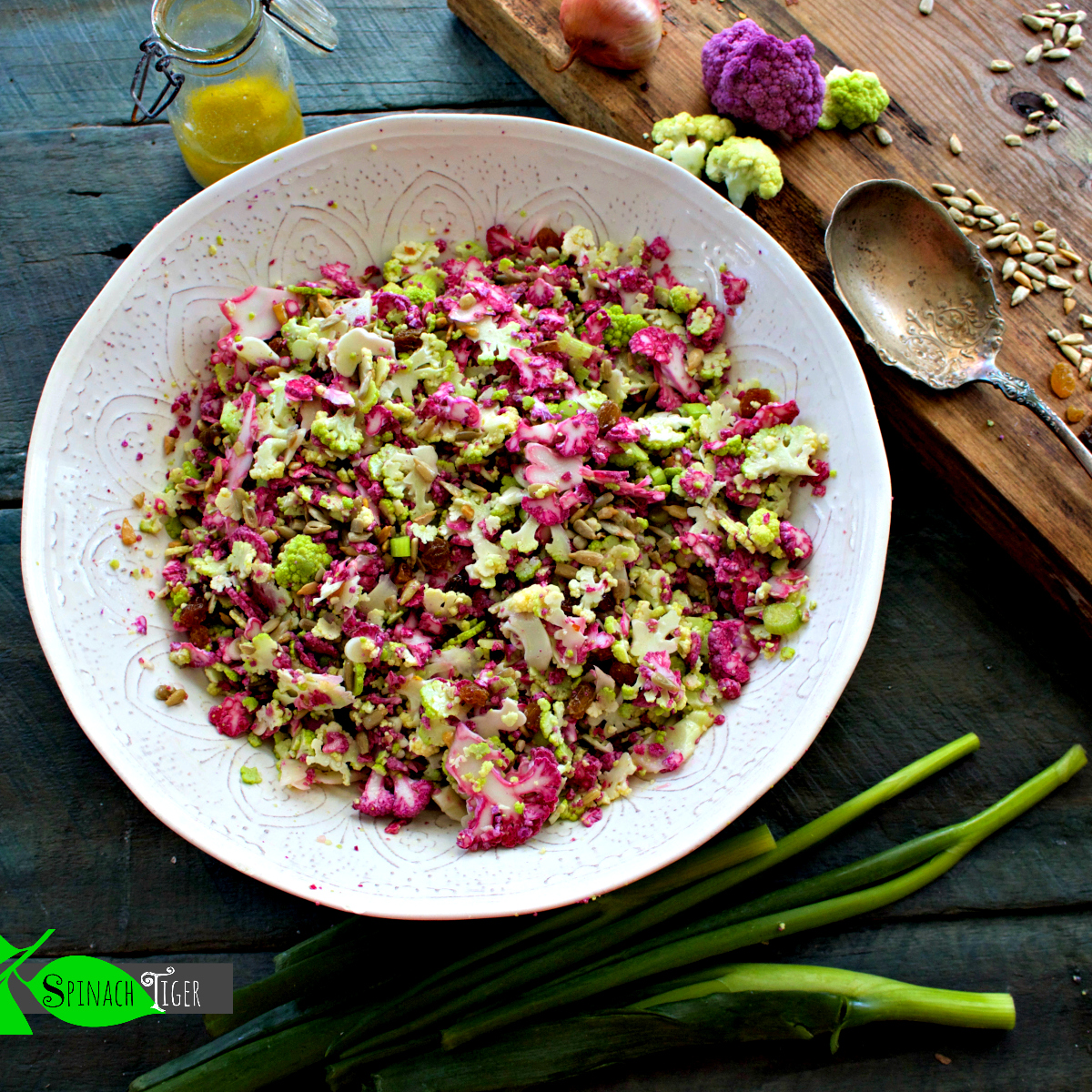 Spiced Cauliflower and Walnut Salad with Lemon Vinaigrette
