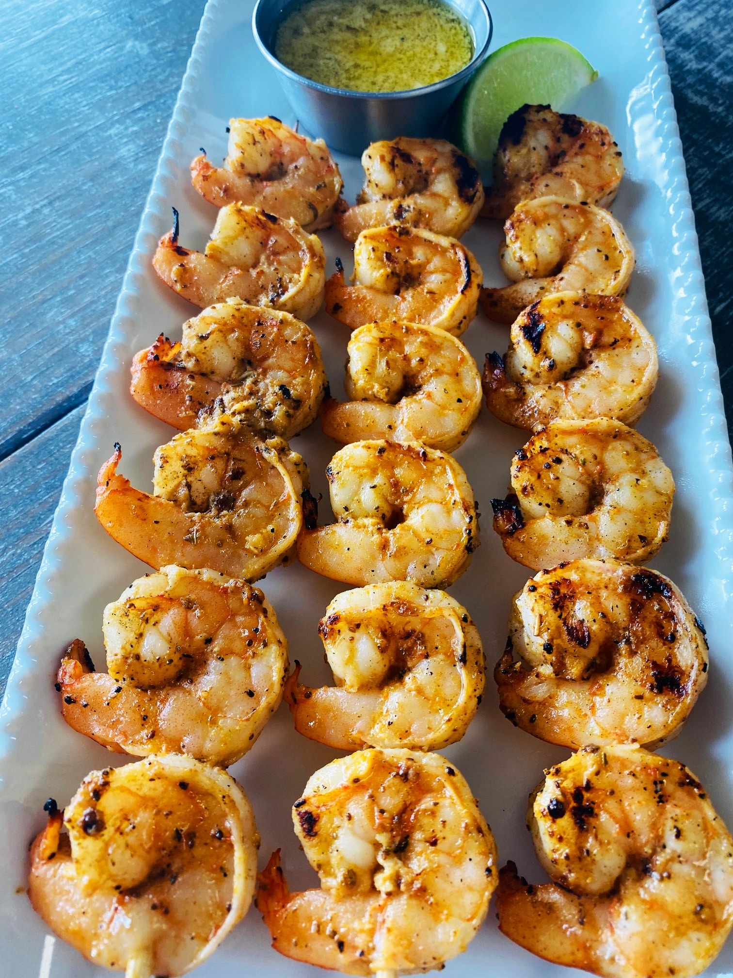 Ginger-Lime Marinated Grilled Shrimp Skewers