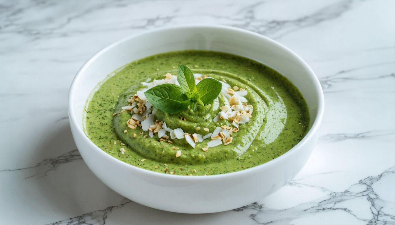 Half-Matcha and Coconut Milk Chia Pudding