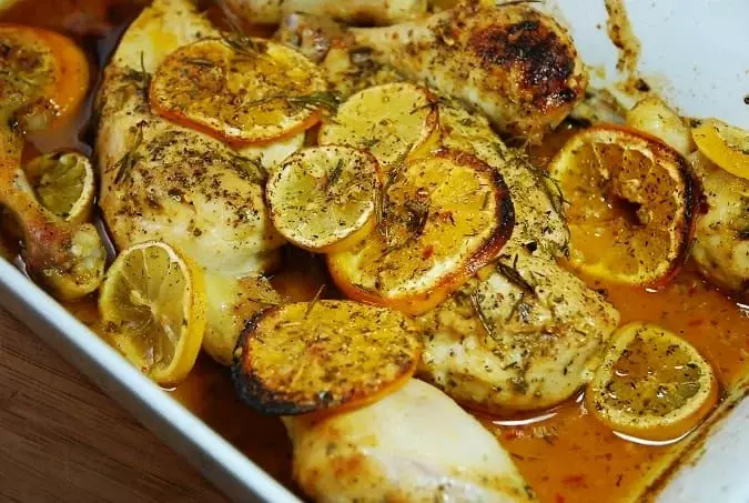 Grilled Citrus-Herb Chicken with Roasted Vegetables