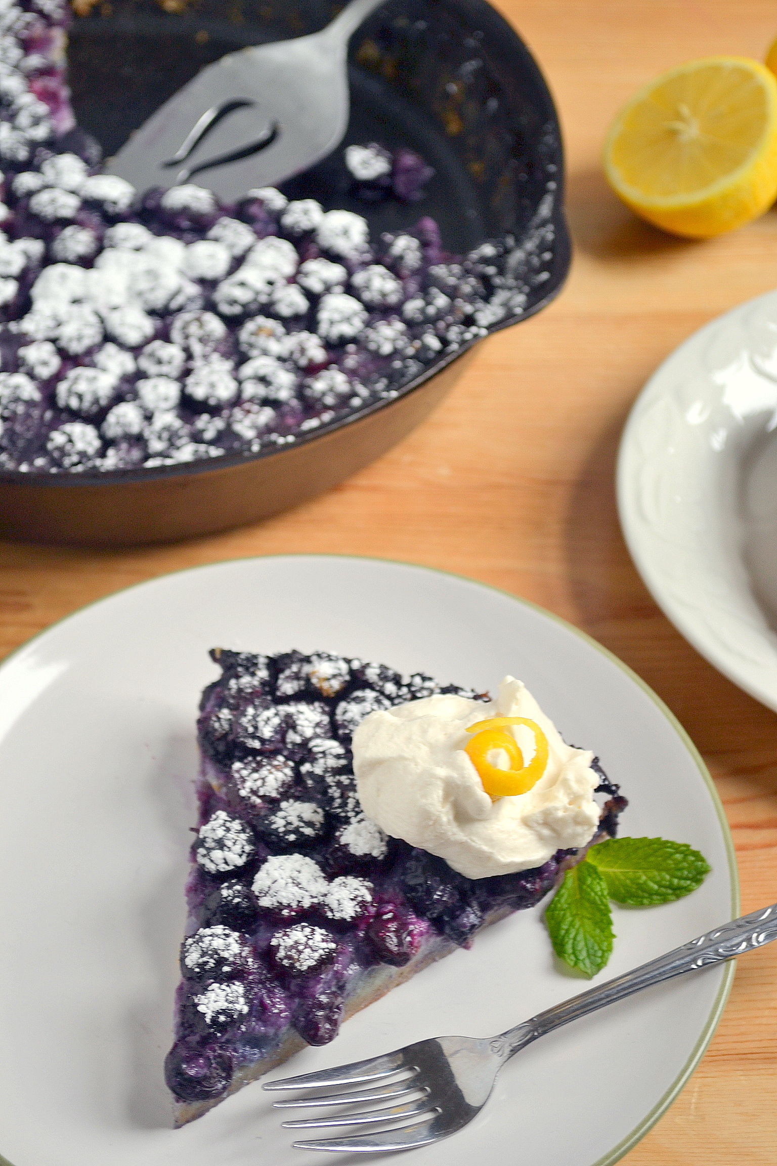 Lightened-Up Lemon Blueberry Clafoutis with Almond Flour