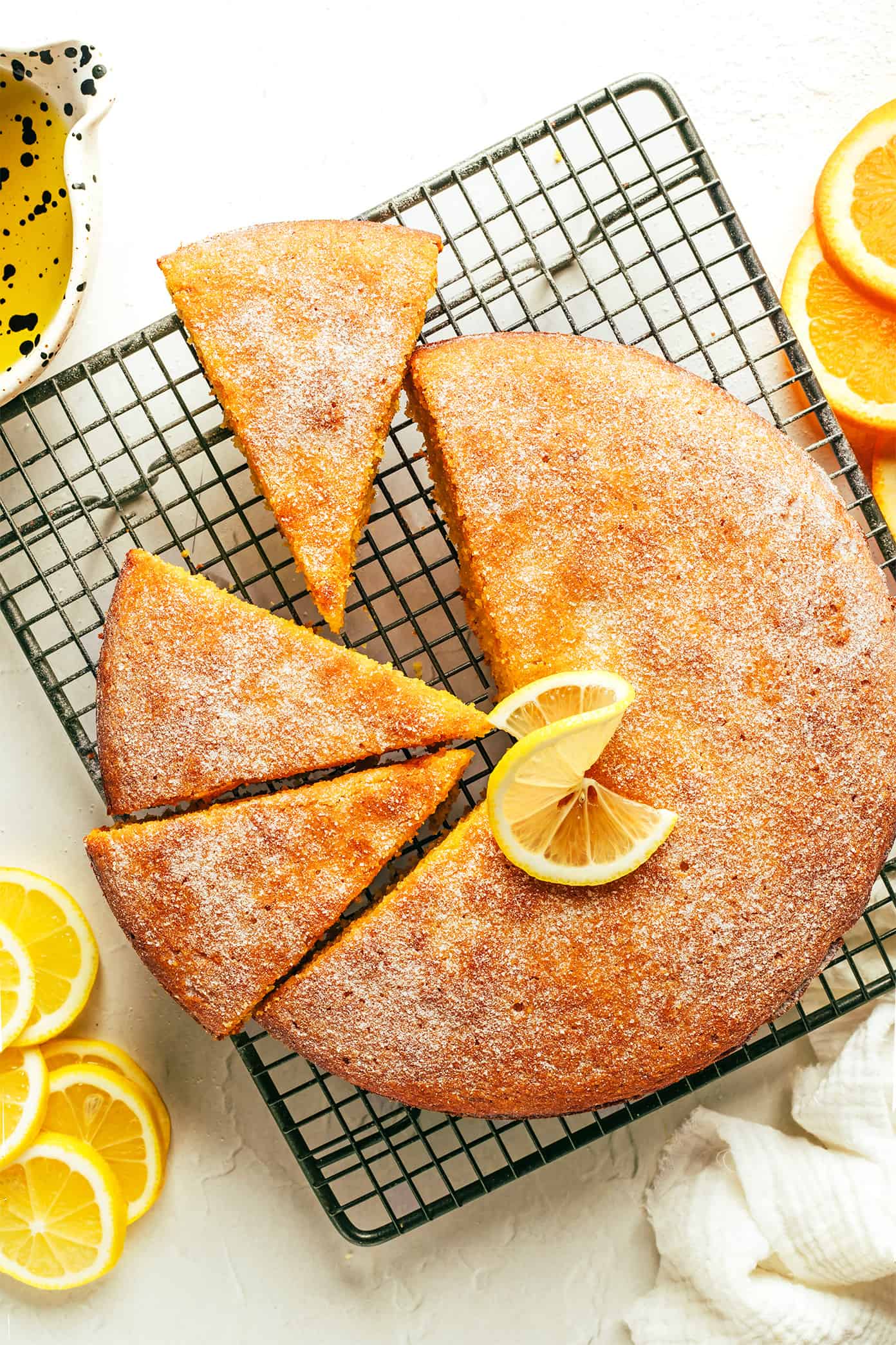 Citrus-Infused Olive Oil Cake with Almond Crunch