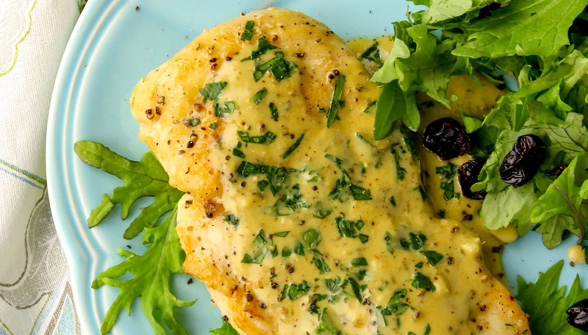 Pan-Seared Chicken with Dijon Mustard Herb Sauce