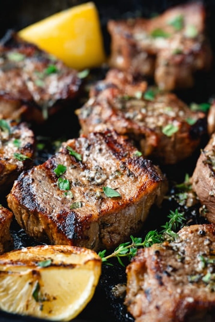 Merriam-Webster Inspired Lemon Thyme Roasted Lamb Chops
