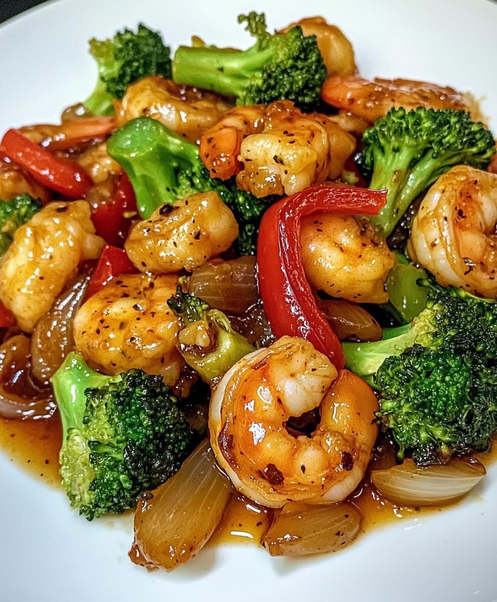 Spicy Shrimp Stir-Fry with Bell Peppers and Broccoli
