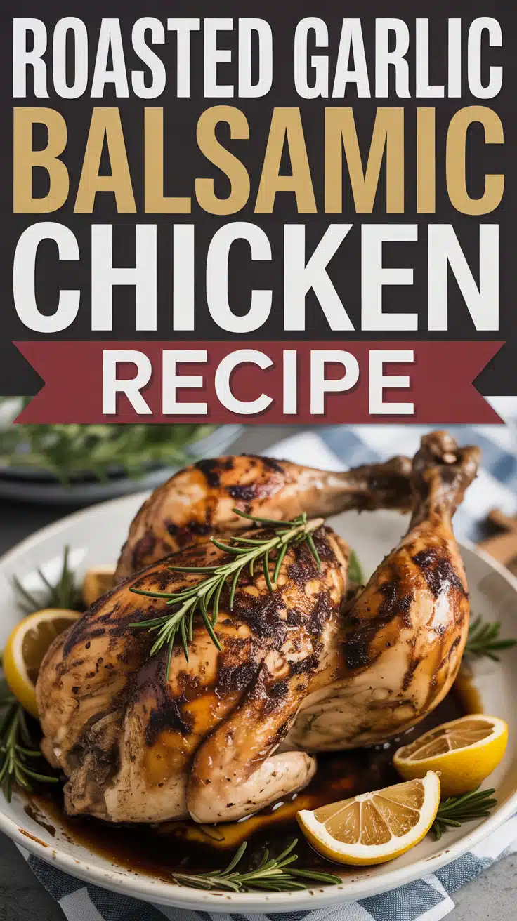 Pan-Seared Chicken with Balsamic Glaze and Roasted Garlic