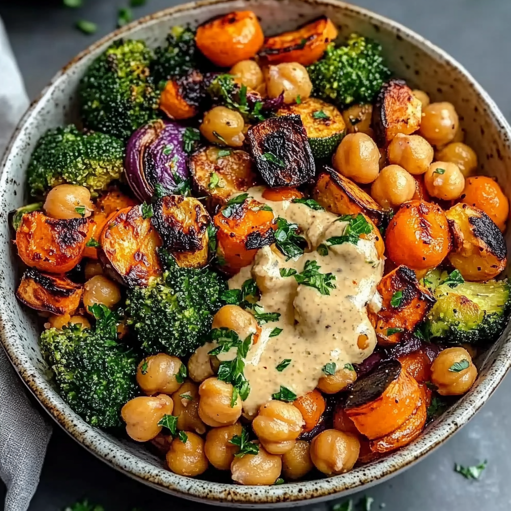 Roasted Veggie & Chickpea Power Bowl