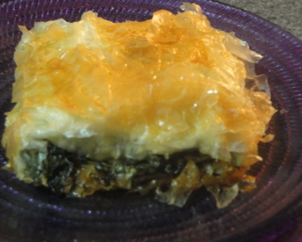 Baked High-Pile Greek Spanakopita with Feta and Dill