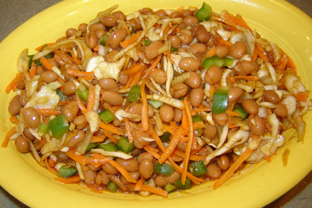 Layered Vegetable and Bean Salad