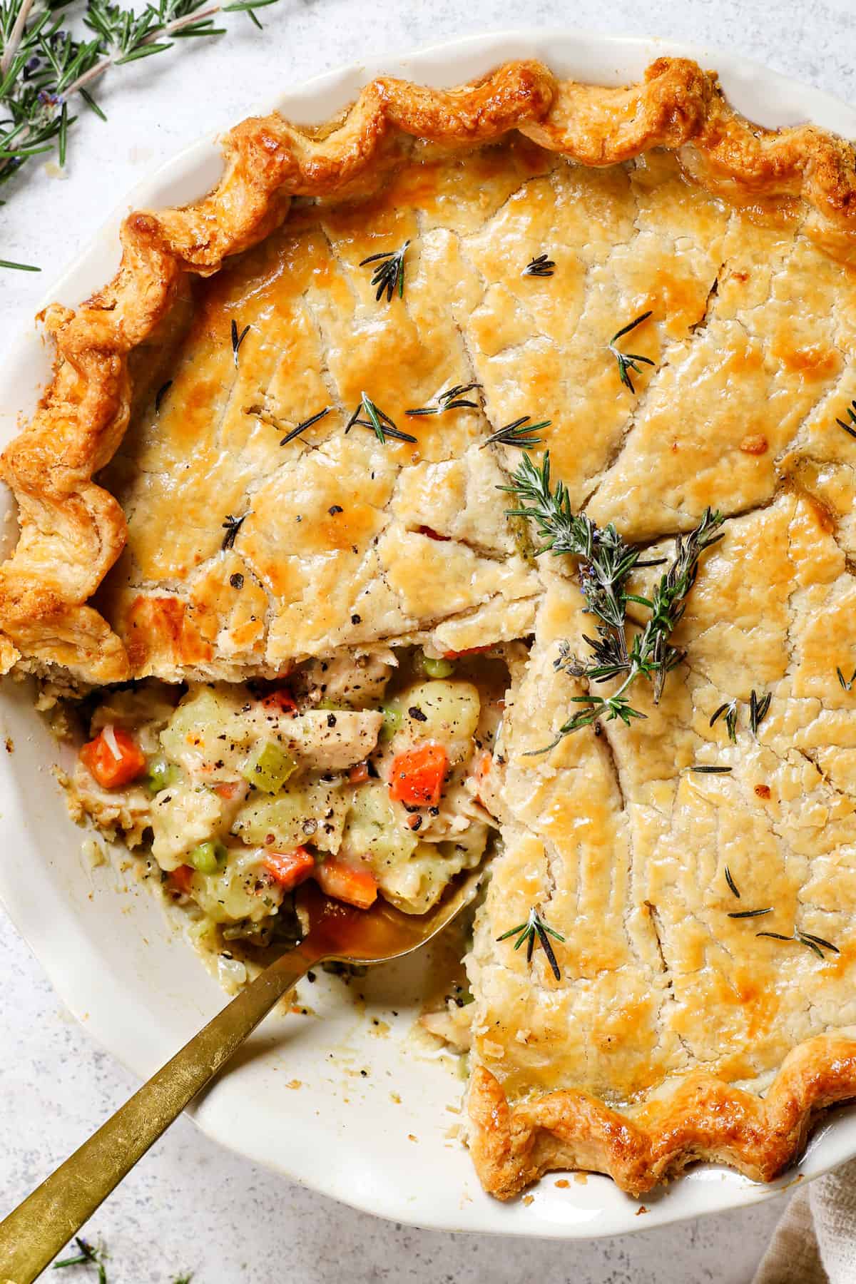Thanksgiving Turkey Pot Pie with Herb-Infused Gravy