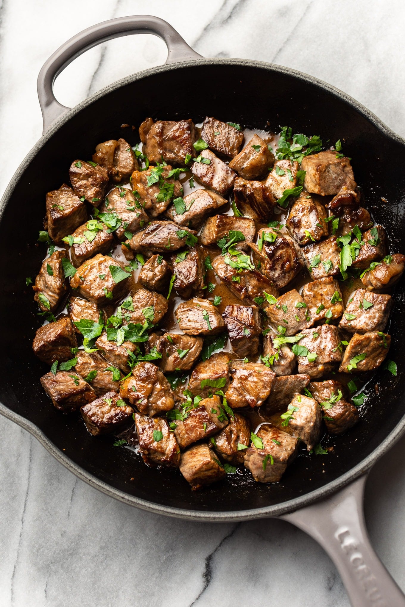 Garlic Butter Pan-Seared Steak Bites