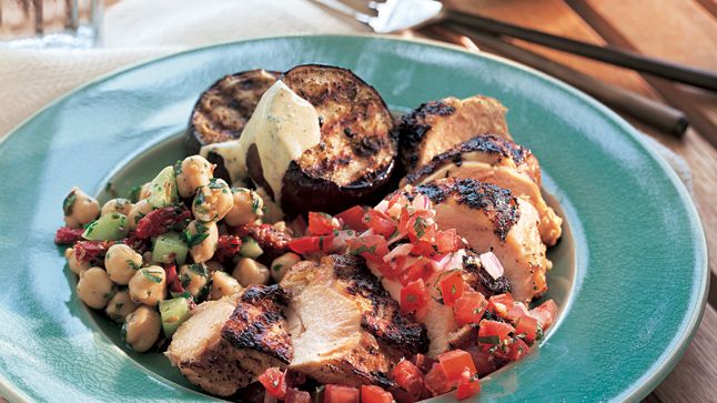 Tandoori-Spiced Grilled Chicken with Mint-Cilantro Chutney