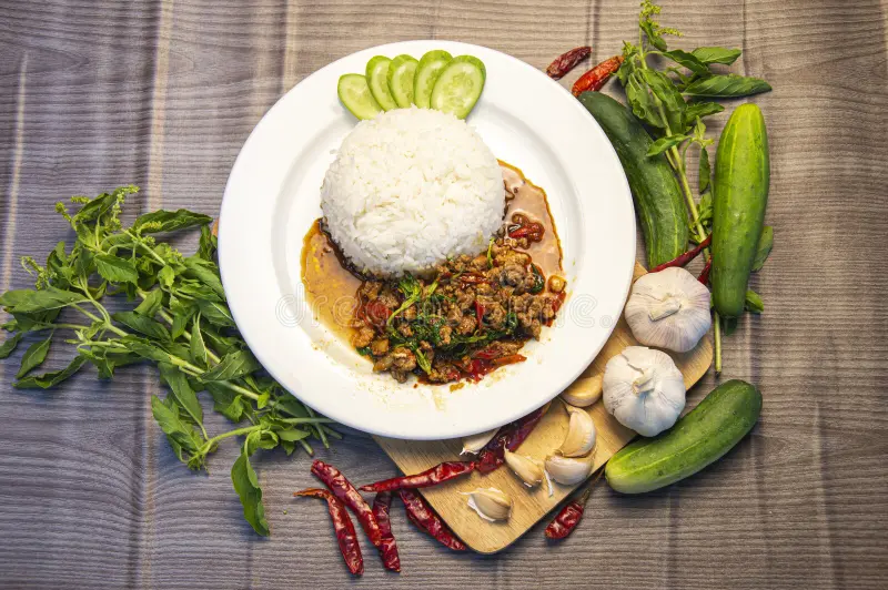 Stir-Fried Thai Basil Beef with Chili and Garlic