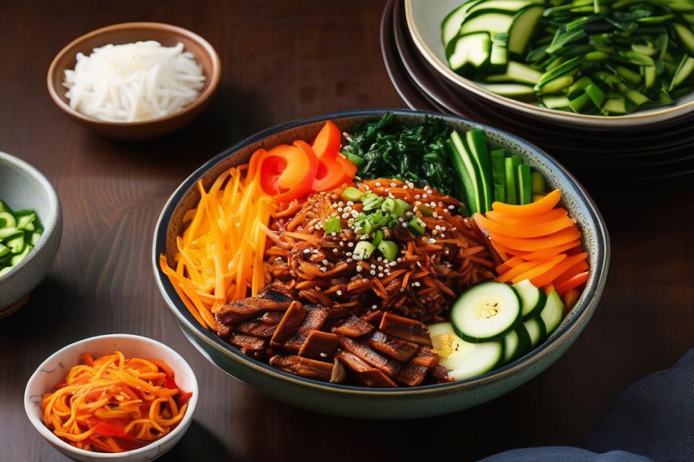 Gochujang-Marinated Chicken Bibimbap with Sautéed Vegetables