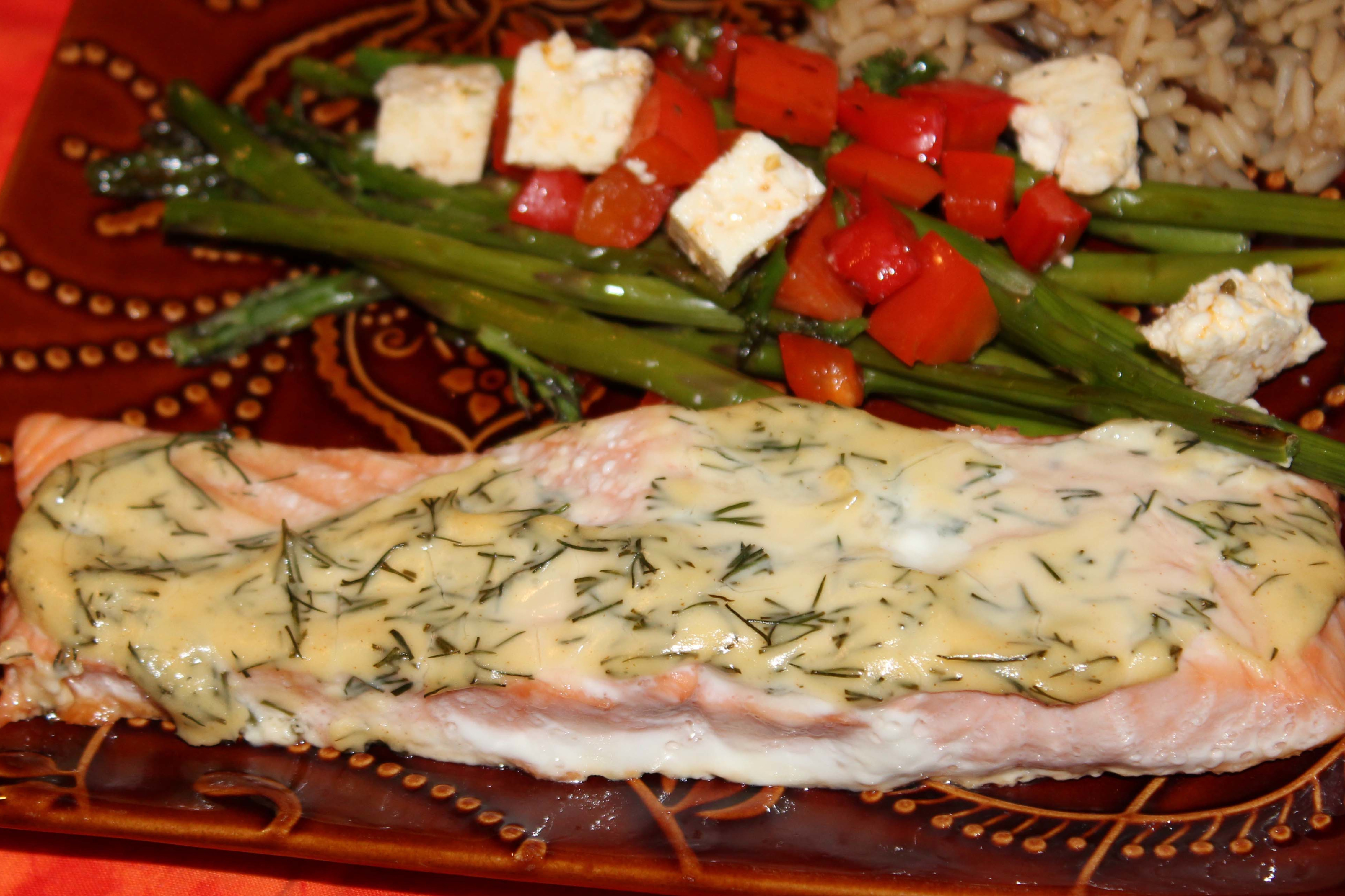 Pan-Roasted Salmon with Mustard Dill Glaze