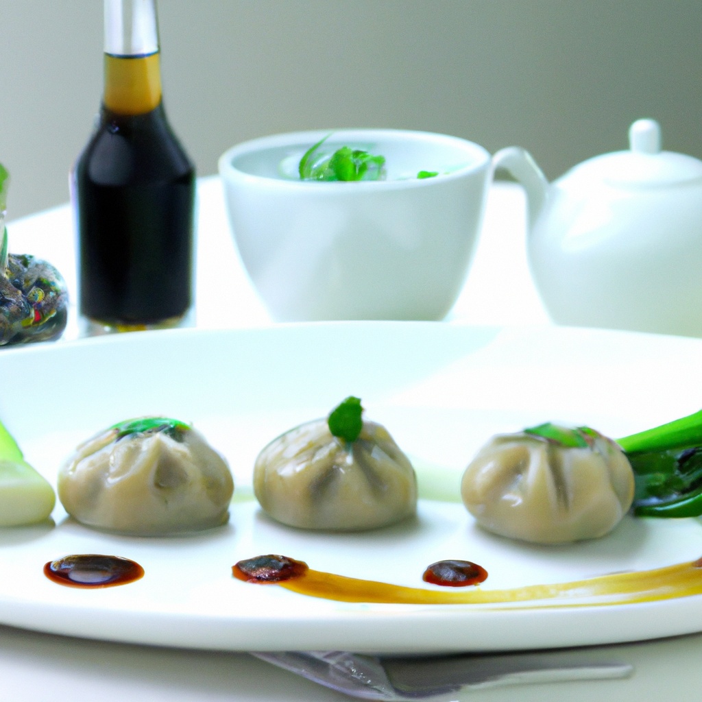 Multi-Layered Vegetable Dumplings with Sesame-Soy Dipping Sauce