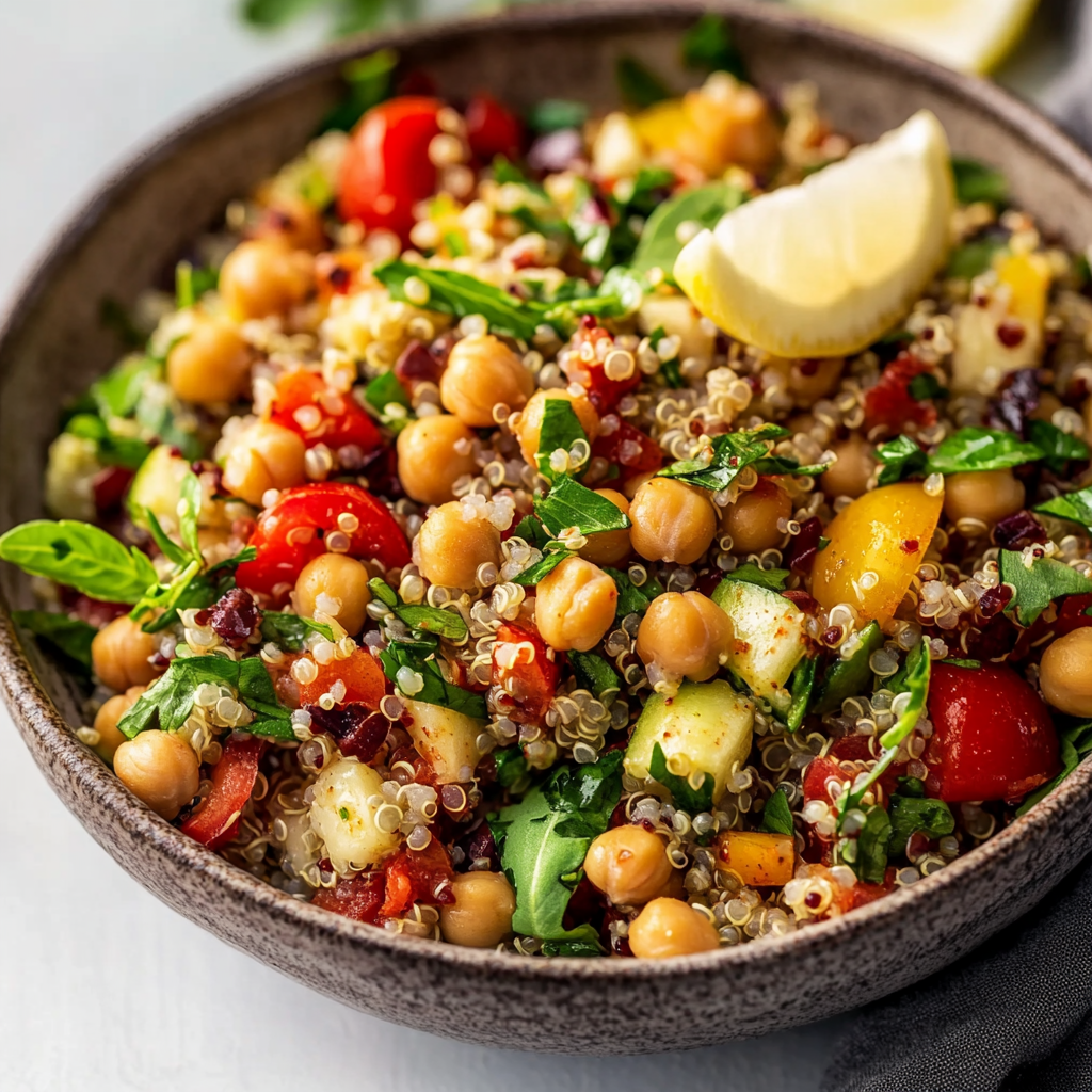 Citrus-Scented Chickpea and Quinoa Salad with Herb Vinaigrette