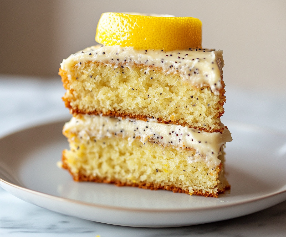 Baked Lemon Poppy Seed Sheet Cake