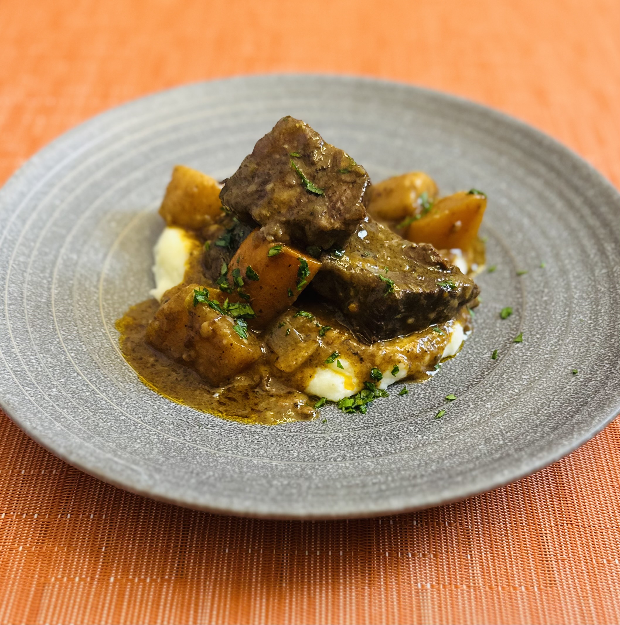 Smoky Paprika Braised Beef with Roasted Root Vegetables