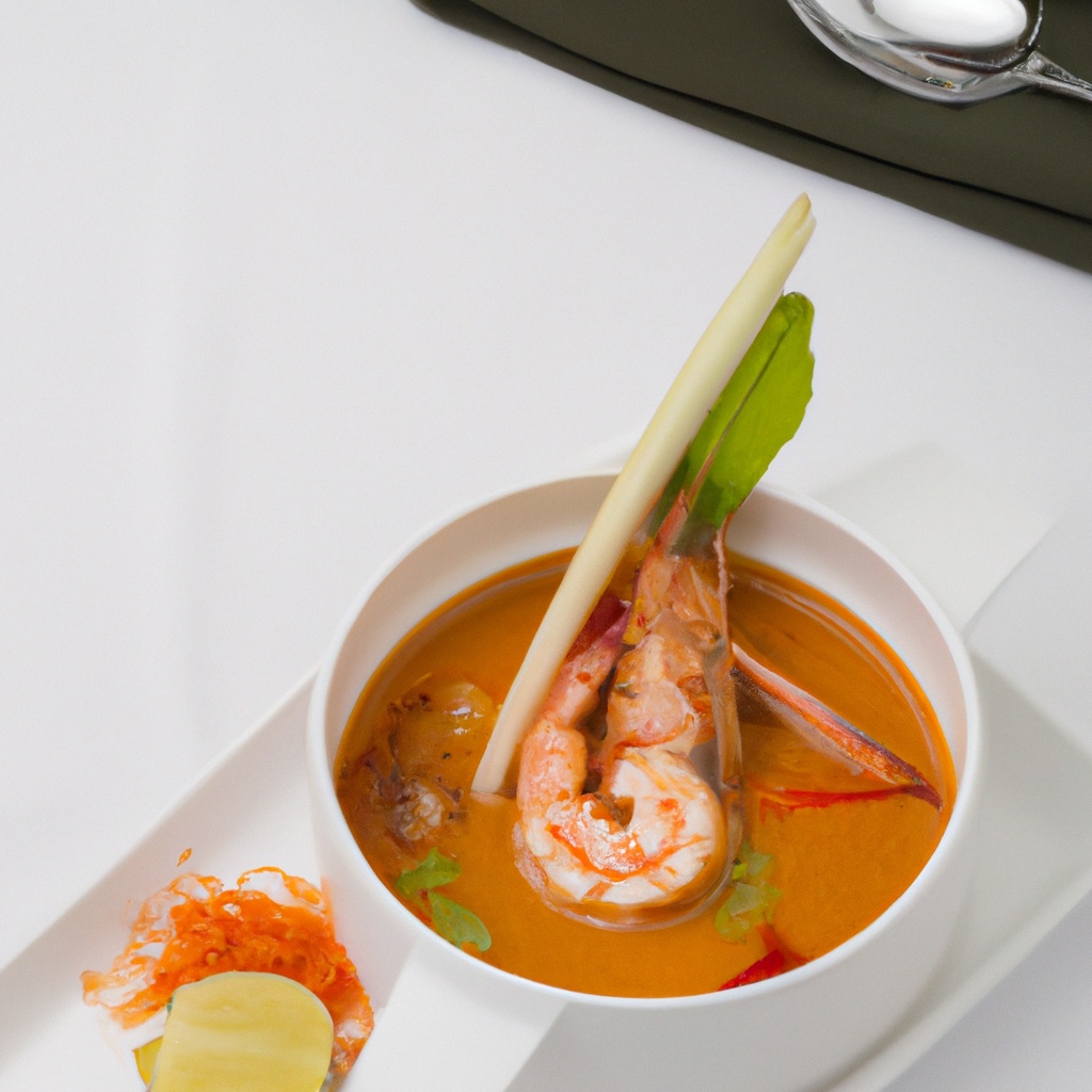 Tom Yum Goong Spicy Shrimp Soup with Lemongrass