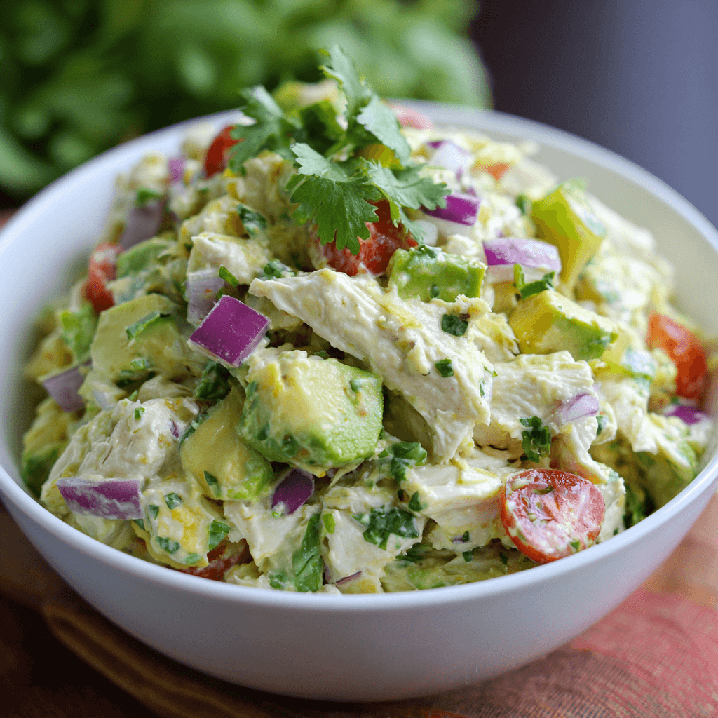 Nut-Free Avocado Chicken Salad with Lemon-Dill Dressing