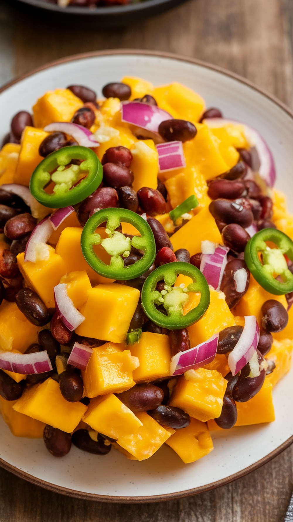 Spicy Mango and Black Bean Salad with Cilantro Lime Dressing