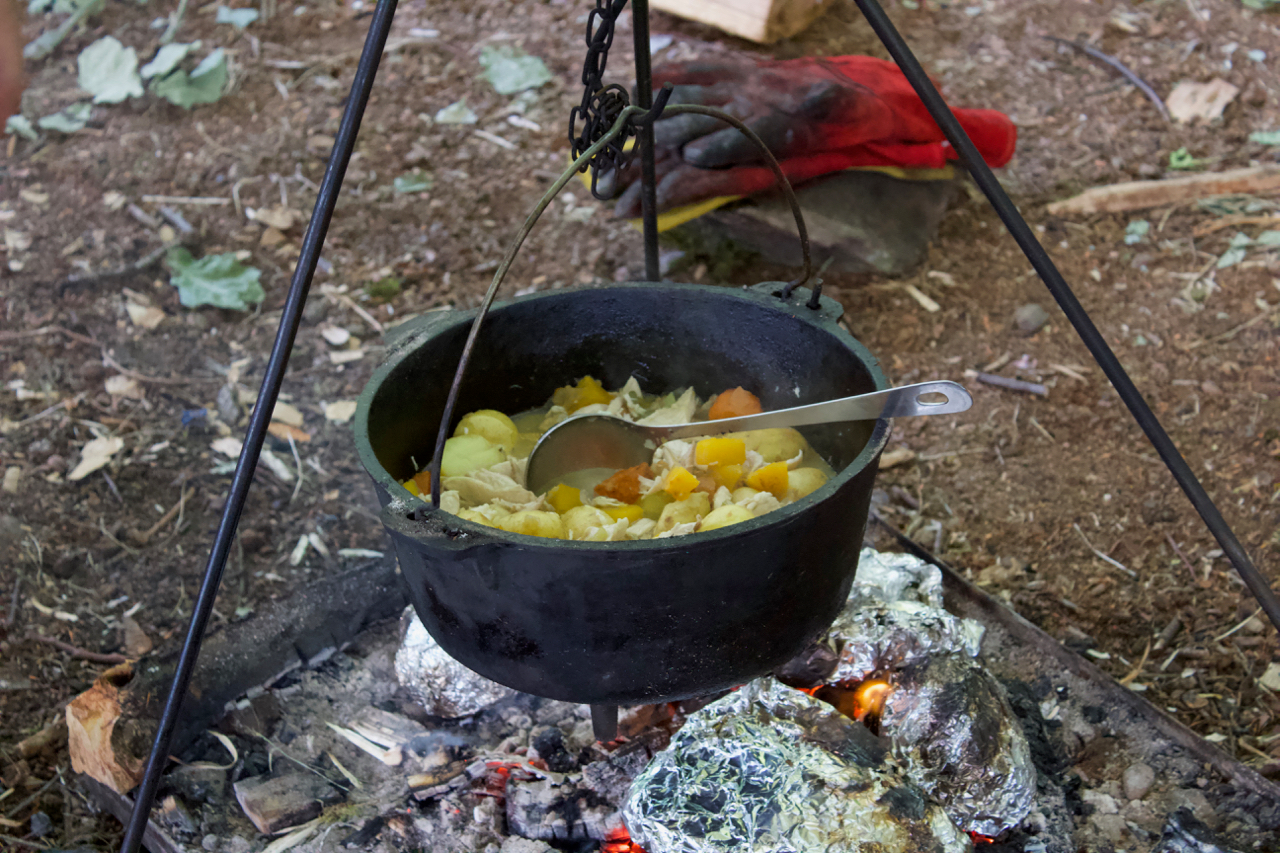 Campfire Dutch Oven Chicken and Vegetable Stew