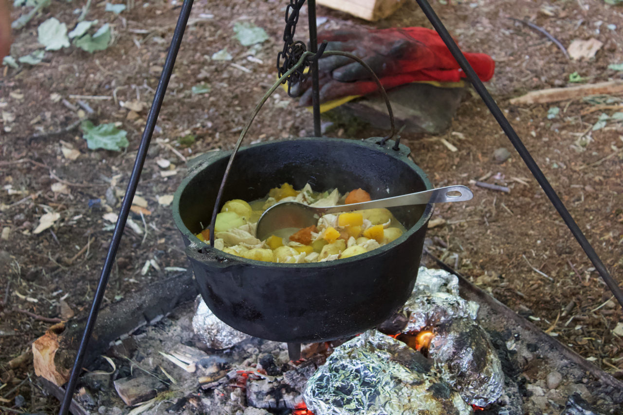 Campfire Dutch Oven Chicken and Vegetable Stew